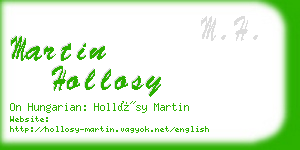 martin hollosy business card